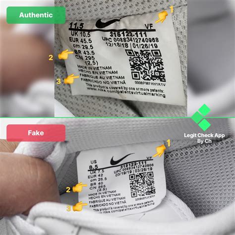 nike symbol vs fake|false nike shoe labels.